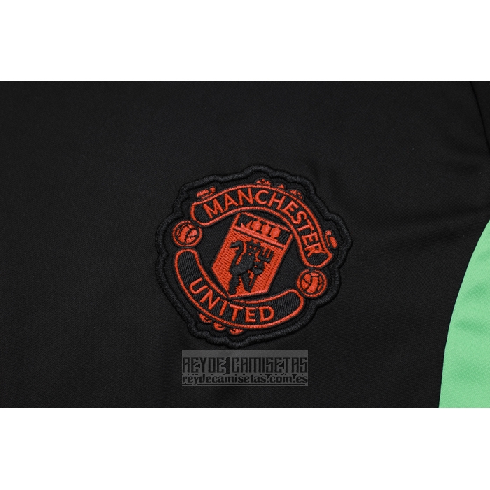 Chandal del Manchester United Manga Corta 2023-2024 Negro - Pantalon Corto